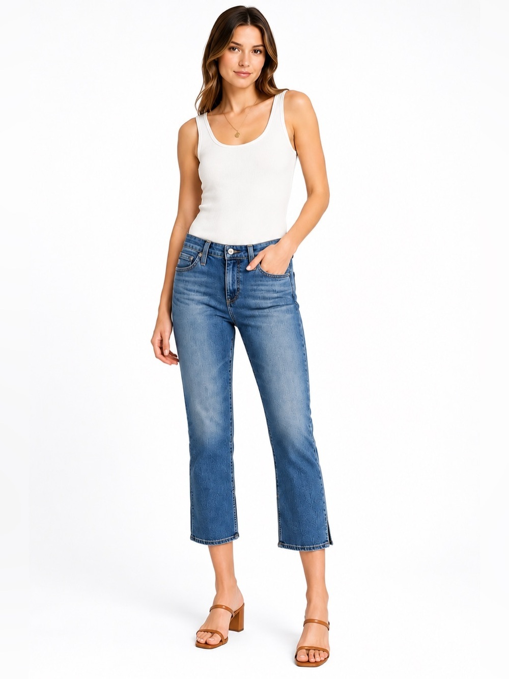 AG Adriano Goldschmied The Jodi Crop Jeans 25R Light Wash Cropped Straight Leg